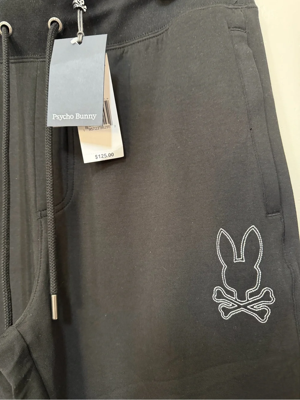 NWT Psycho Bunny Men's Black Logo Jogger Bottoms